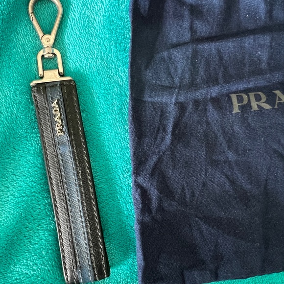 Prada Key Chain Two-Toned Blue/Black - Picture 2 of 5